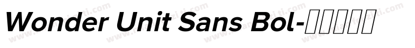 Wonder Unit Sans Bol字体转换